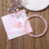 Rose Quartz Bracelet - Love, Emotion Healing - Buddha Tibet xd00020