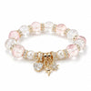 Rose Quartz Gourd Bead Bracelet — Natural Crystal Charm for Love & Good Fortune - Starlight GlitterBuddha Tibet