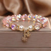 Rose Quartz Pearl & Butterfly Bracelet — Delicate Charm Bead Strand for Love & Calm Buddha Tibet