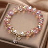 Rose Quartz Pearl & Butterfly Bracelet — Delicate Charm Bead Strand for Love & Calm Buddha Tibet