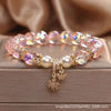 Rose Quartz Pearl & Butterfly Bracelet — Delicate Charm Bead Strand for Love & Calm Buddha Tibet