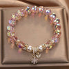 Rose Quartz Pearl & Butterfly Bracelet — Delicate Charm Bead Strand for Love & Calm Buddha Tibet