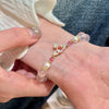 Saturn Orbit Rose Quartz Bracelet — Natural Pink Crystal Buddha Tibet