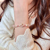 Saturn Orbit Rose Quartz Bracelet — Natural Pink Crystal Buddha Tibet