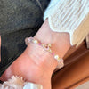 Saturn Orbit Rose Quartz Bracelet — Natural Pink Crystal Buddha Tibet