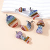 Seven-Chakra Crystal Pendant — Multi-Stone DIY Charm for Necklaces - 20mm MushroomBuddha Tibet