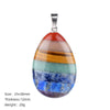 Seven-Chakra Crystal Pendant — Multi-Stone DIY Charm for Necklaces - 38mm TeardropBuddha Tibet