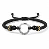 Silver Peace Clasp Men's Bracelet — Woven Cord with 925 Silver-Plated Buckle Buddha Tibet