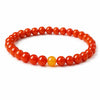 South Red Agate & Amber Bead Bracelet — Tiny Beads, Warm and Steady Buddha Tibet