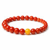 South Red Agate & Amber Bead Bracelet — Tiny Beads, Warm and Steady Buddha Tibet