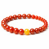 South Red Agate & Amber Bead Bracelet — Tiny Beads, Warm and Steady Buddha Tibet