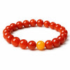 South Red Agate & Amber Bead Bracelet — Tiny Beads, Warm and Steady Buddha Tibet