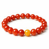 South Red Agate & Amber Bead Bracelet — Tiny Beads, Warm and Steady Buddha Tibet
