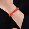 South Red Agate Bracelet — Full-Color Persimmon Red, the Real Thing - 8mm Plain Clean-Circle16cmBuddha Tibet