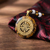 Sri Yantra Orgonite Necklace — Resin-Encased Tiger’s Eye Stone - Buddha Tibet xd00083