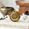 Sri Yantra Orgonite Necklace — Resin-Encased Tiger’s Eye Stone - Buddha Tibet xd00083