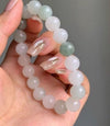 Tianshan Jade 10mm Round Bead Bracelet — Natural Green Stone, 18-Bead Single Wrap Buddha Tibet