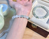Tianshan Jade 10mm Round Bead Bracelet — Natural Green Stone, 18-Bead Single Wrap Buddha Tibet