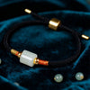 Tibetan Bracelet - Jade Barrel Bead & Woven String - Buddha Tibet xd0005701