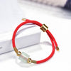 Tibetan Bracelet - Jade Barrel Bead & Woven String - Buddha Tibet xd0005701