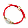 Tibetan Bracelet - Jade Barrel Bead & Woven String - RedBuddha Tibet