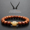 Tibetan Bracelet - Natural Yak Bone Protection Beads - Buddha Tibet xd00090