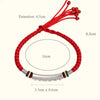 Tibetan Bracelet - Red String & Mani mantra & Fine Silver - Buddha Tibet xd00067