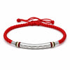 Tibetan Bracelet - Red String & Mani mantra & Fine Silver Buddha Tibet