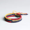 Tibetan Bracelet Set - Vajra Knot Trio for Protection & Blessings - Buddha Tibet xd00043
