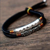 Tibetan Bracelet - Sterling Silver Six-Syllable Mantra - Buddha Tibet xd00040