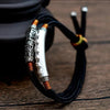 Tibetan Bracelet - Sterling Silver Six-Syllable Mantra - Buddha Tibet xd00040