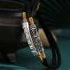 Tibetan Bracelet - Sterling Silver Six-Syllable Mantra - Buddha Tibet xd00040