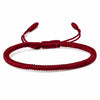 Tibetan Bracelet - Vajra Knot for Luck - Wine RedBuddha Tibet
