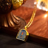 Tibetan Ghau Box Necklace — Wearable Thangka Amulet Locket in Gold Buddha Tibet