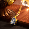 Tibetan Ghau Box Necklace — Wearable Thangka Amulet Locket in Gold Buddha Tibet