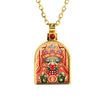 Tibetan Ghau Box Necklace — Wearable Thangka Amulet Locket in Gold Buddha Tibet