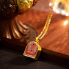 Tibetan Ghau Box Necklace — Wearable Thangka Amulet Locket in Gold Buddha Tibet