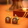 Tibetan Ghau Box Necklace — Wearable Thangka Amulet Locket in Gold Buddha Tibet