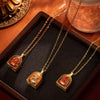 Tibetan Ghau Box Necklace — Wearable Thangka Amulet Locket in Gold Buddha Tibet