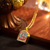 Tibetan Ghau Box Necklace — Wearable Thangka Amulet Locket in Gold Buddha Tibet
