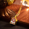 Tibetan Ghau Box Necklace — Wearable Thangka Amulet Locket in Gold Buddha Tibet