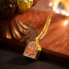 Tibetan Ghau Box Necklace — Wearable Thangka Amulet Locket in Gold Buddha Tibet