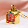 Tibetan Ghau Locket Necklace — Opening Shrine Pendant with Thangka Deity Art Buddha Tibet