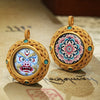 Tibetan Ghau Pendant — Hand-Painted Deity Tsakli in Filigree Brass Buddha Tibet