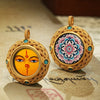 Tibetan Ghau Pendant — Hand-Painted Deity Tsakli in Filigree Brass Buddha Tibet