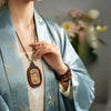 Tibetan Hand-Painted Thangka Pendant in Leather Ghau Box — 20 Sacred Figure Designs Buddha Tibet