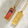 Tibetan Hand-Painted Thangka Pendant — Titanium Steel Frame with Chain, 14 Designs Buddha Tibet