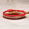 Tibetan Knot Bracelet Set - Handwoven Red Rope for Protection & Luck - Buddha Tibet xd00042