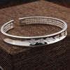 Tibetan Mantra Bangle — Om Mani Padme Hum & Heart Sutra, Silver - Buddha Tibet 