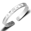 Tibetan Mantra Bangle — Om Mani Padme Hum & Heart Sutra, Silver - Buddha Tibet 